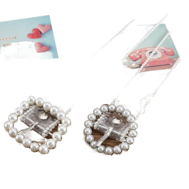 Pvc Decorative Elegant Waist Belt With Pearl Accents For Unique Fashion Statements