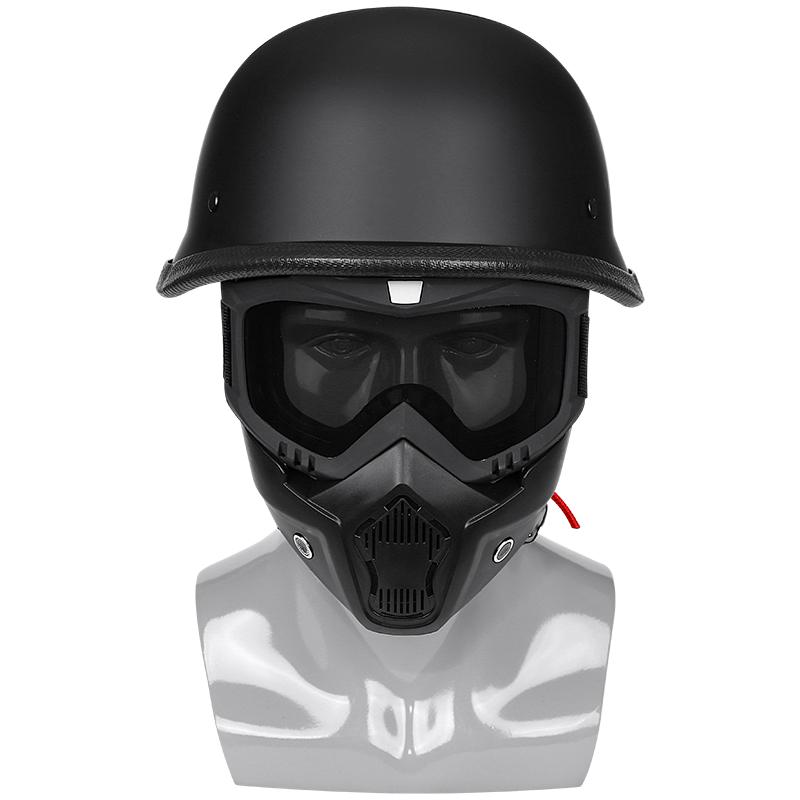 Vintage Motorcycle Cruiser Helmet Open Face Helmet Half Helmet Motorcycle Germany Face Safety Helmet Retro Scooter