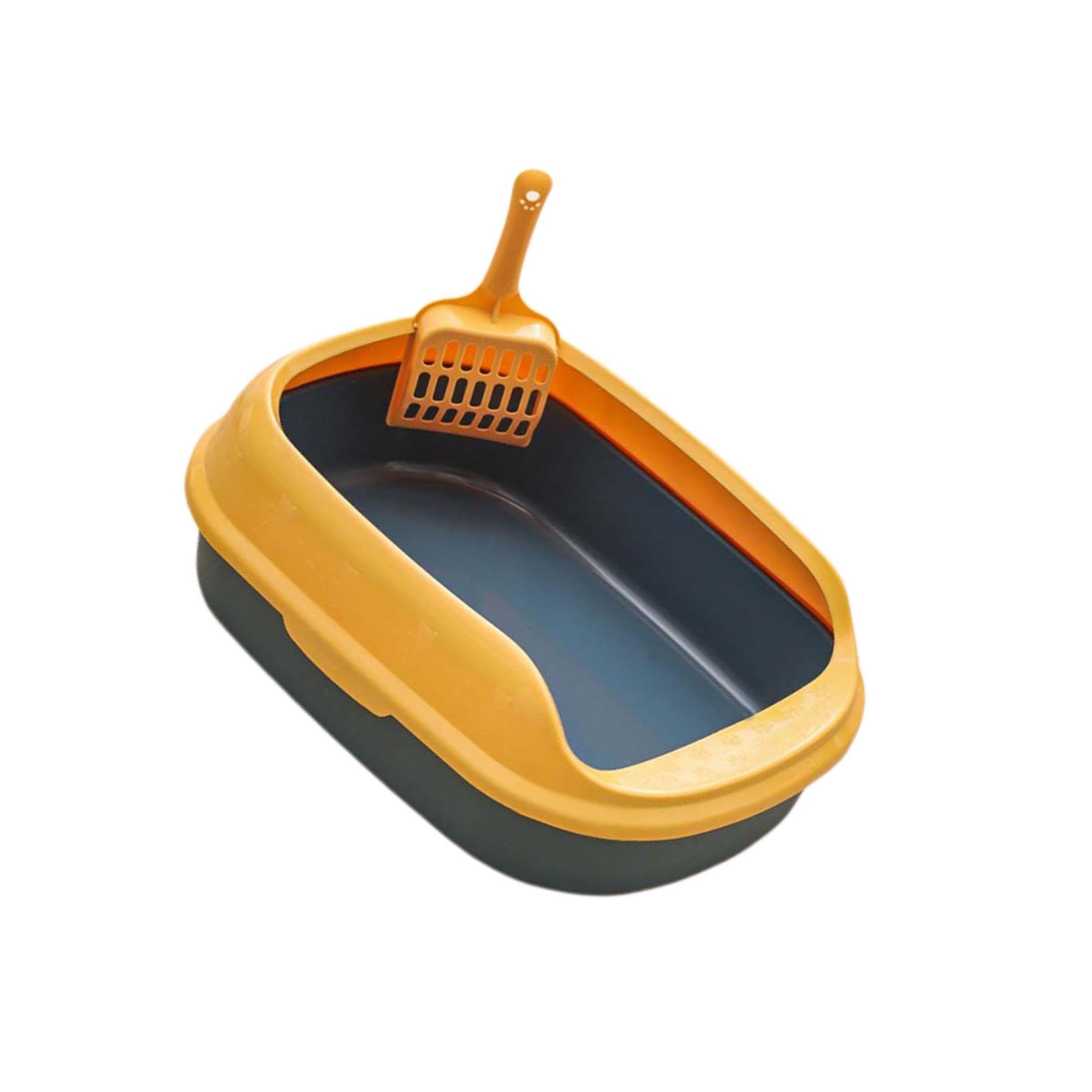 

Cat Litter Box Pet Litter Tray Kitten Pan Convenient and Spacious Bedpan