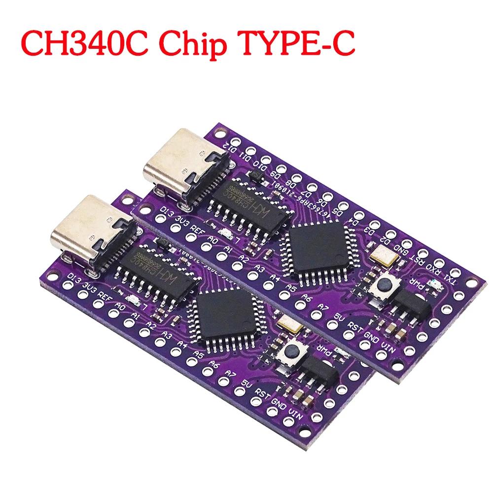 1-5PCS LGT8F328P LQFP32 MiniEVB TYPE-C MICRO USB Compatible HT42B534-1/CH340C Replace NANO V3.0 Controller Board For Arduino