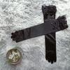 Medium And Long Wedding Etiquette Bow Lace Stage Performance Clothing Accessories Stretch Gloves