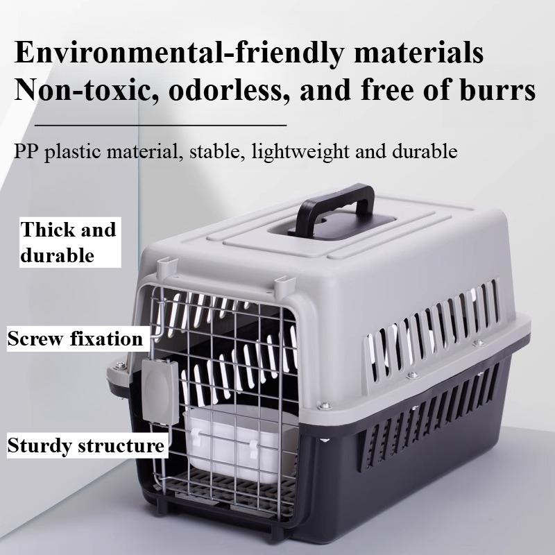 Pet airline carrier cat shipping box dog outdoor portable vehicle cage small and medium-sized dog isolation box hand-held teddy