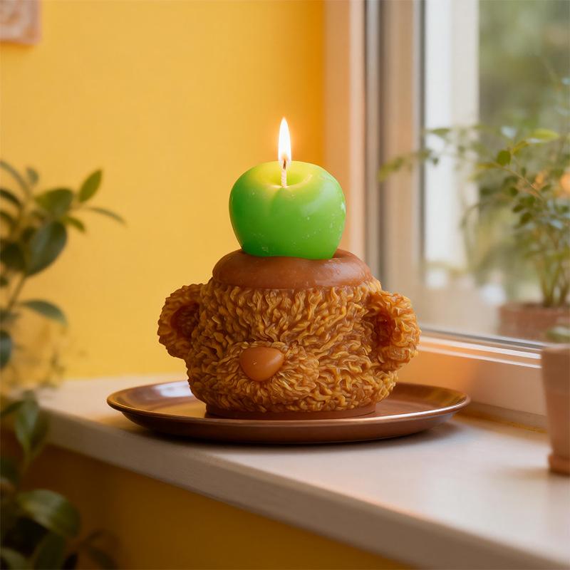 Cute Brown Bear Aromatherapy Candle Silicone Mold Epoxy Resin Cute Bear Mold Gypsum Mold Home Decoration Handicraft Gift
