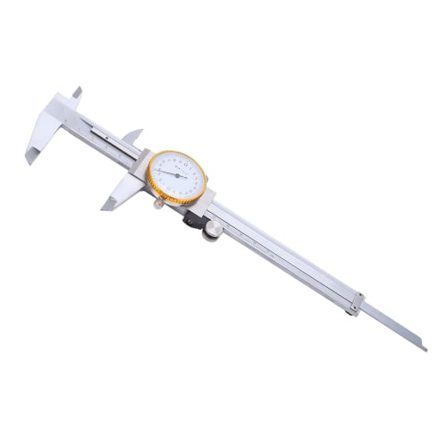 Walfront Dial Caliper 0-150mm 0.02mm Vernier Caliper Steel Impact Resistant Adjustable Caliper Measuring Tool with Depth Rod, Industrial Tool