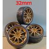4pcs 1/18 32mm/36mm/42mm Diameter Plastic Wheels Rubber Tires RPF1 RAYS TE37 57CR CE28 BBS ABS Rims for 1:18 Model Car