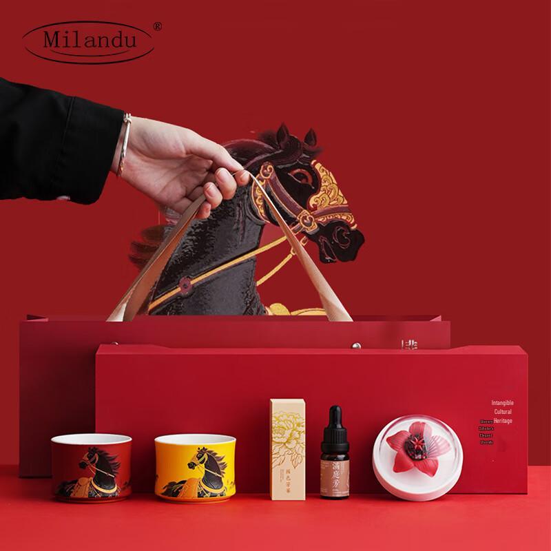 Milandu Year of the Horse Ceramic Tea Cup Set
