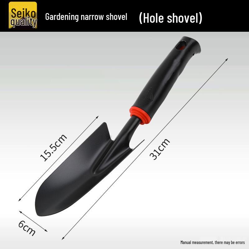 Three-Piece Gardening Tool Set: Small Shovel, Rake, and Hoe for Planting, Weeding, and Clamming