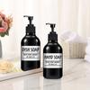 2PCS 500ml Travel Large Capacity Bathroom Soap Shampoo Dispenser Pump Press Bottle Multi-purpose Liquid with 6 Labels