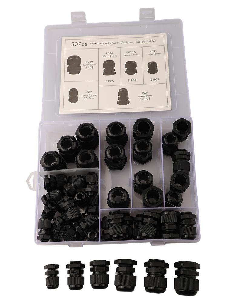 Cable Gland Joints IP68 Cable Gland Alkalis Resistant Compression Resistant Dustproof Flame Retardant High-quality Nylon PA