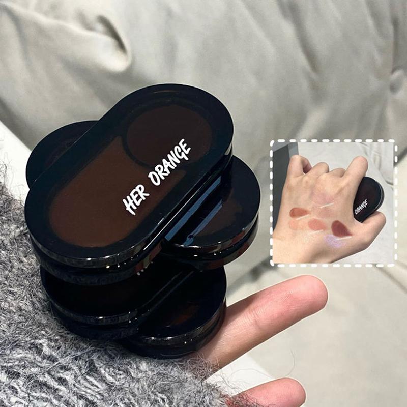 Herorange Multi-Use Two-Color Blusher Pearlescent Matte Highlight Contour Makeup Natural Blush Lipstick Eye Shadow Brightening