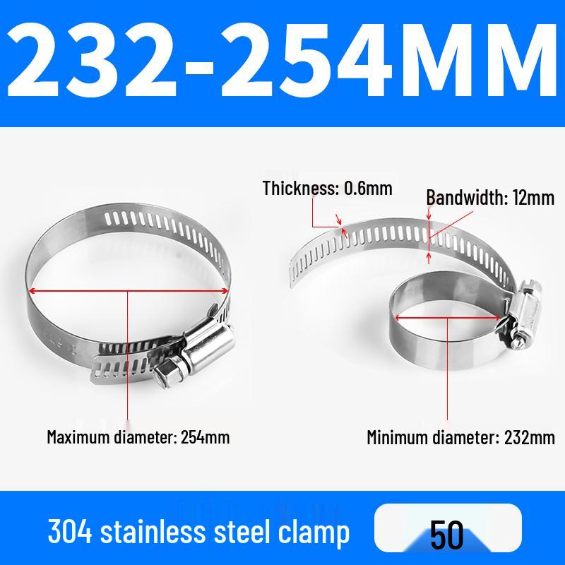 304 Stainless Steel Quick-Install Hose Clamp for Gas Pipes