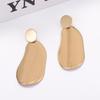 Personalized Irregular Geometric Metal Large Earrings for Women Ladies Simple Versatile Drop Earrings Party Jewelry Accessories
