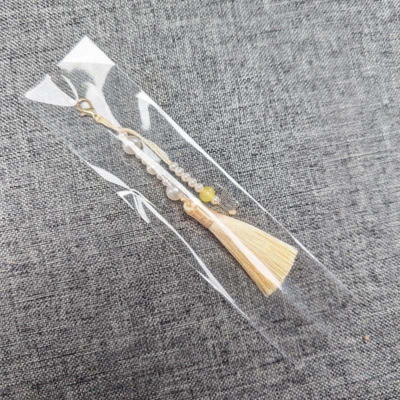 Faux Pearl Tassel Bag Charm With Retro Silver Butterfly Pendant Suitable For Handbags Backpacks Keys Hanfu Decoration