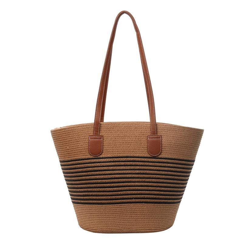 Korean Style Handbag for Women New Trendy Winter Simple and Fashionable Straw Woven Beach Niche Handbag