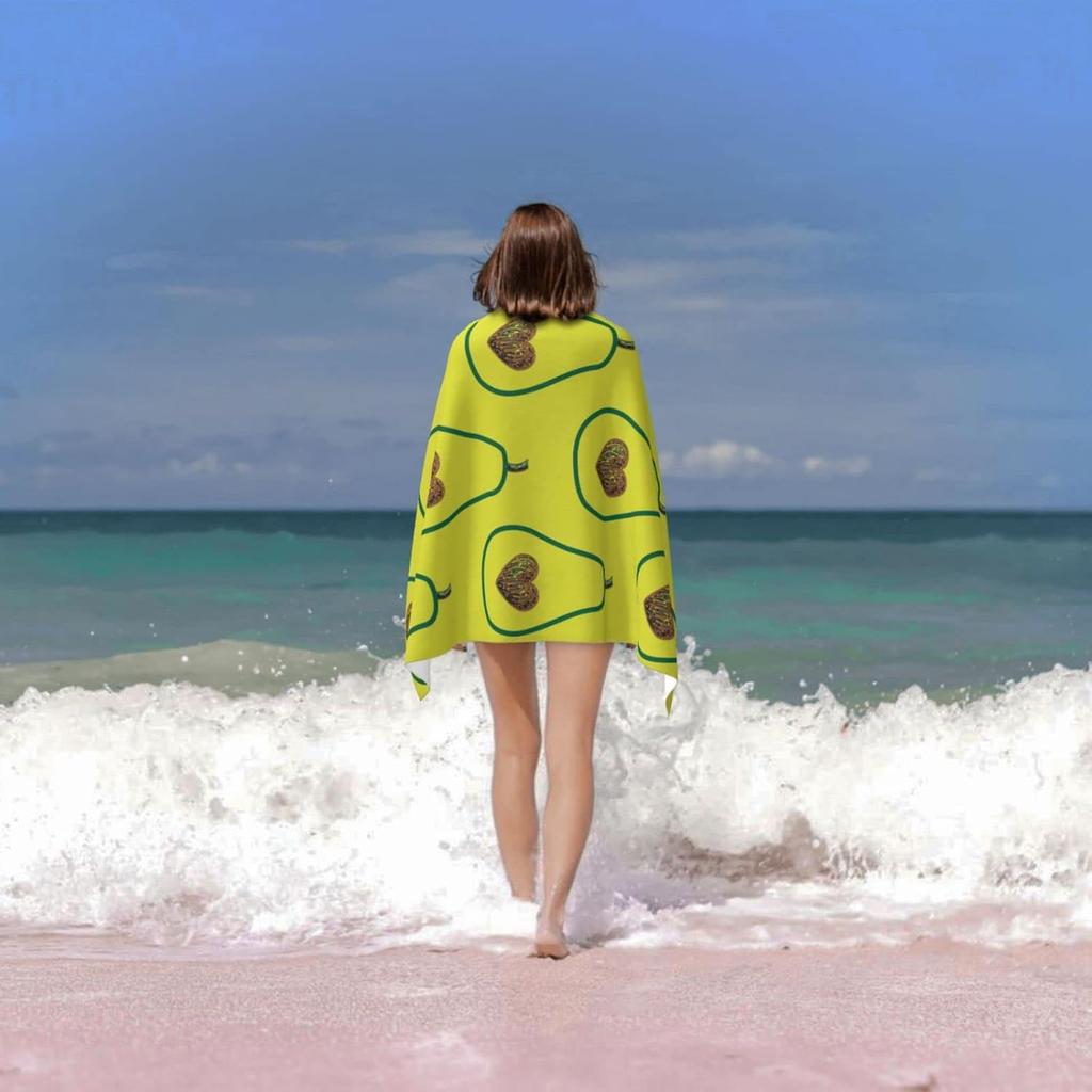 Fruit Cute Avocado Bath Towels,Fruit Beach Towel Quick Dry Bath Towels Soft Bath Towel Swimming Camping Hotel Sports Bathroom