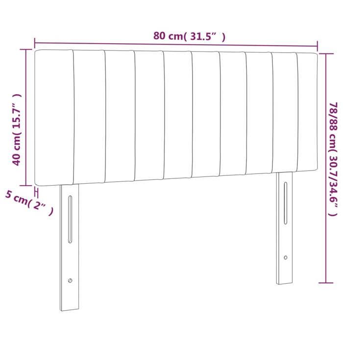 VidaXL Tête de Lit à LED Meuble de Chambre à Coucher Accessoire de Lit Simple Tête de Cadre de Lit Intérieur Marron Foncé 3121827