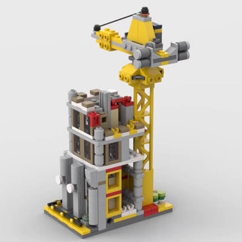 Urban Street View City Street  Mini Modular Construction Site Model Building Blocks Bricks DIY Children's Toy Gift