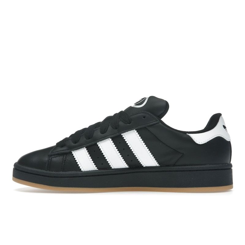 Adidas Campus 00s Core Svart Skinn Gummi Herresneakers Skyhvit JP9997