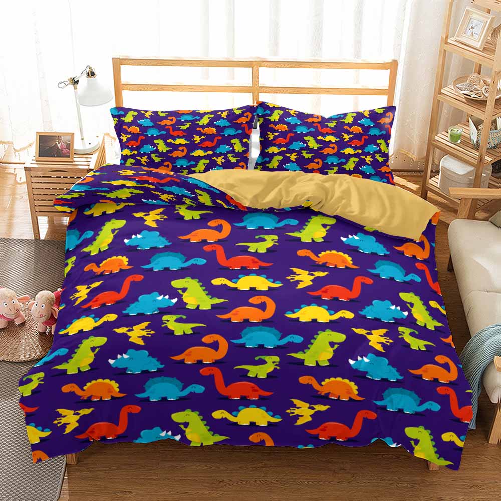 Jurassic Period Dinosaurs Duvet Cover Set For Kids,Super Soft,Comfortable Bedding Set,Home Textile,Boy Quilt Cover,Pillowcases