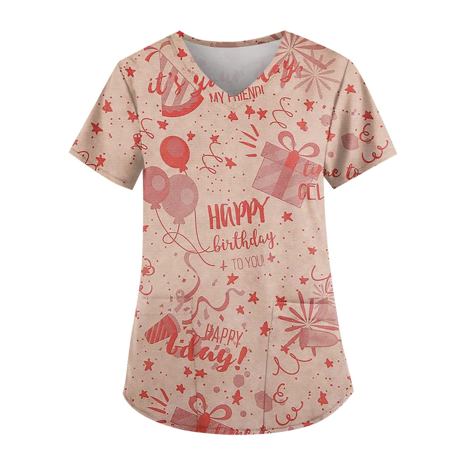 Женская мода V-образный вырез короткий рукав рабочая одежда с карманом рождественский — фото 4