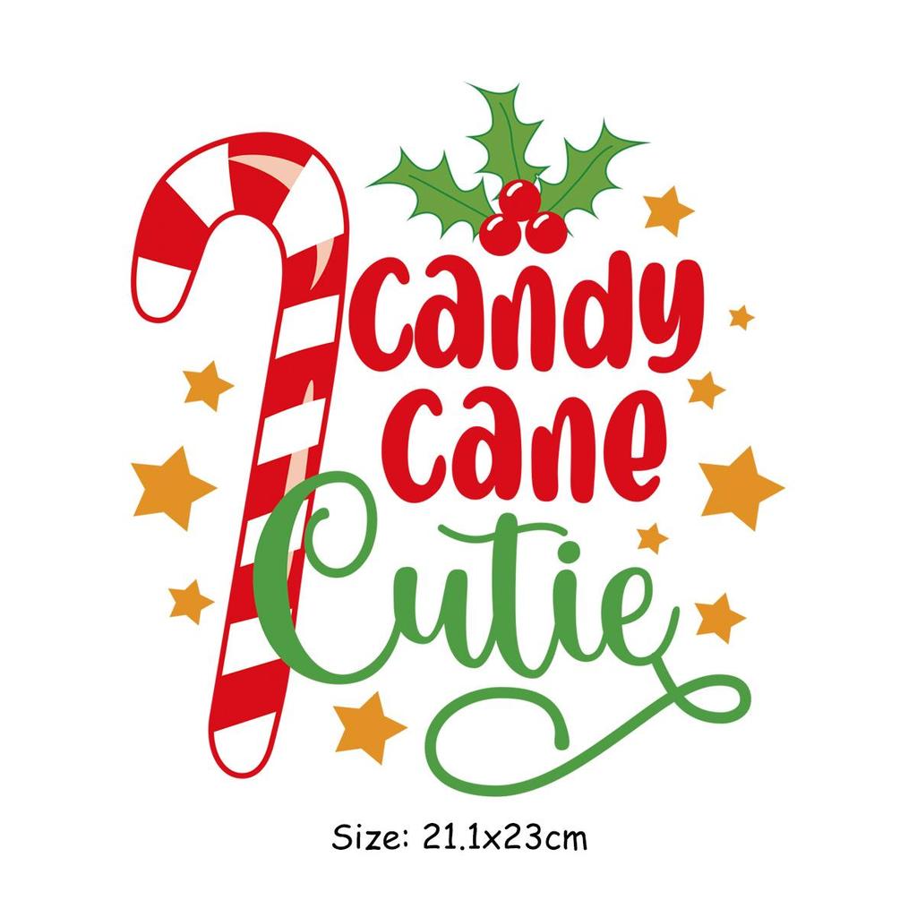 Thermal Transfers Merry Christmas Clothes Stickers Diy Parches Ropa Hoodies T-Shirt Heat Press Appliqued Appliques Stickers