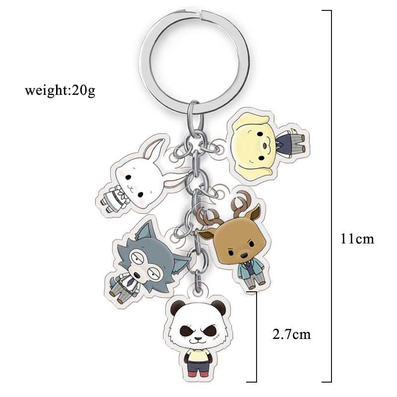 Двусторонняя прозрачная акриловая брелок-брелок Animal Crossing 2.7 cm
