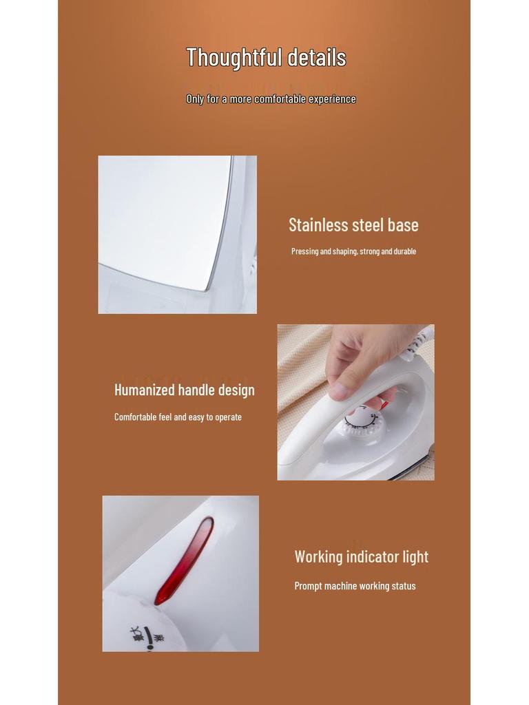 Old-Fashioned Manual Electric Dry Iron for Household and Rhinestone Heat Transfers