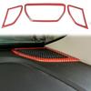 Center Console Dashboard Speaker Trim Frame For Dodge Ram 18-20 Red Carbon Fiber
