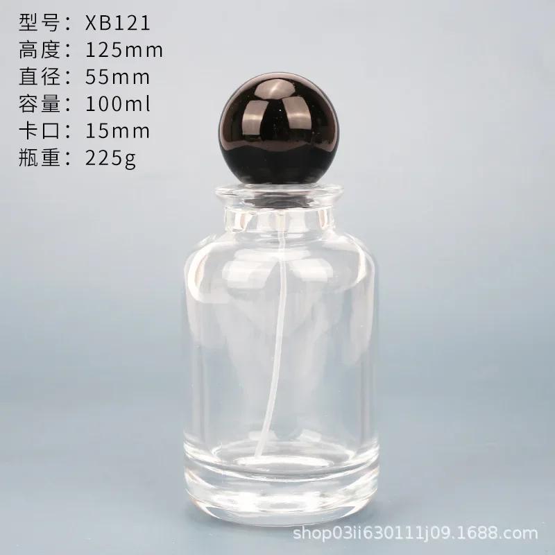 30-100ml Glas Parfümflasche Transparent Versiegelt 50ml Drucksprühflasche Kugelförmiger Verschluss Kosmetik Nachfüllung Leere Nachfüllbare Flaschen