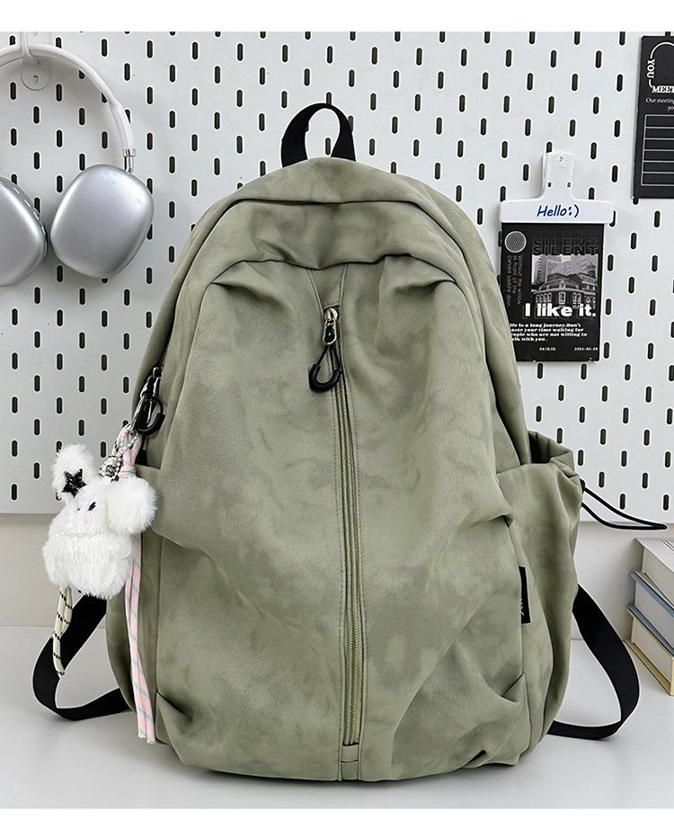 Schoolbag new vertical zipper fashion backpack large capacity lightweight travel backpack junior high school student schoolbag