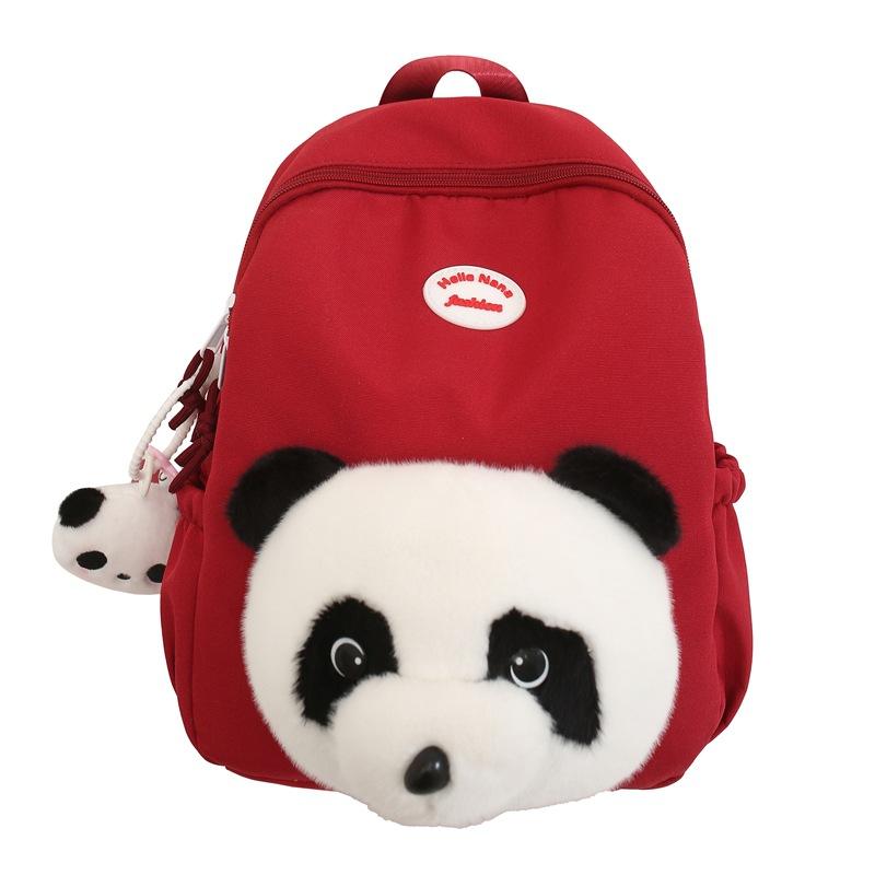 

Мультфильм школьный рюкзак женский большой емкости красный