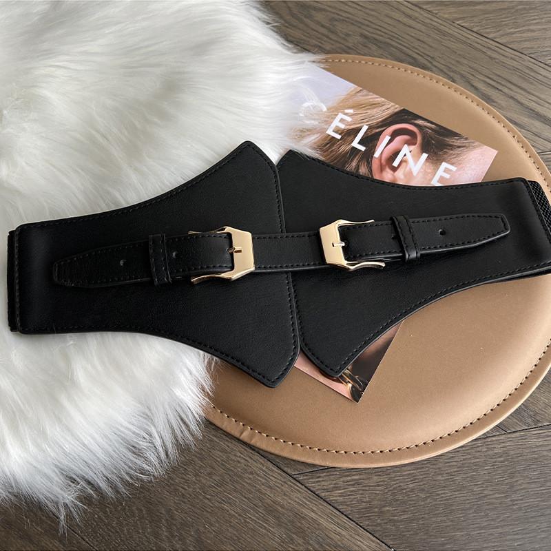 

And Chic Versatile Black Wide Waist Belt For Women Perfectly Accentuates Dresses Shirts And чорний