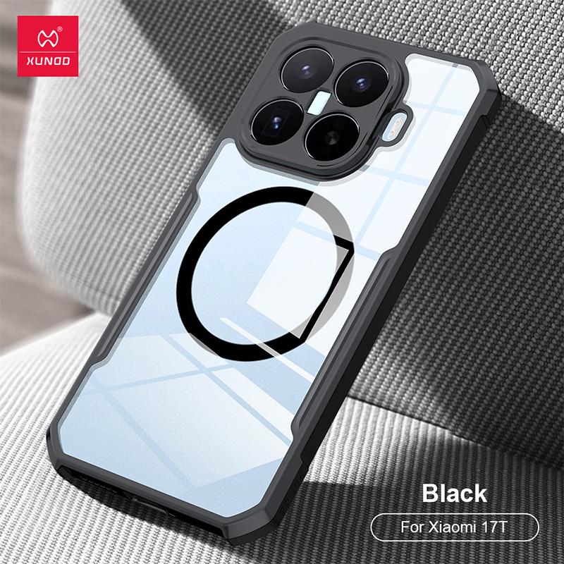 For Xiaomi 17T Pro Casing For Xiaomi 17T XUNDD Shockproof Protective Case With Magnetic Ring Matte Transparent Phone Cover