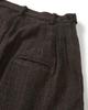 Kalagteo Wool Herringbone Pleat Pants / Brown