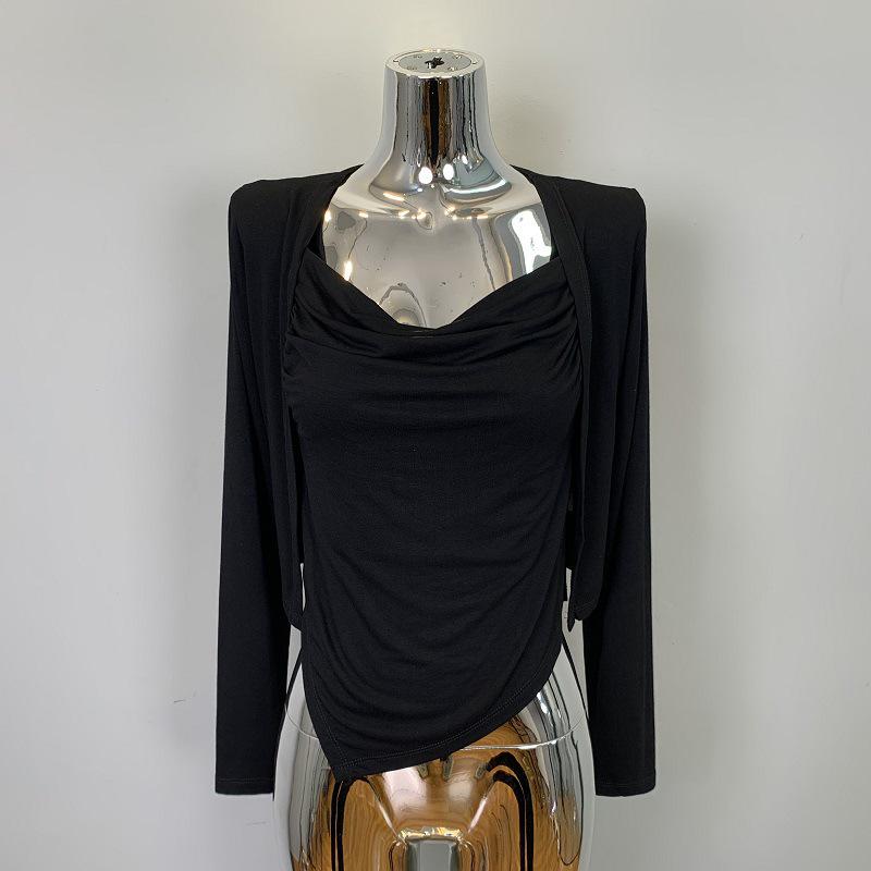 Korean Dongdaemun Fashion Two-Piece Set: Slimming Camisole & Long-Sleeve Cardigan