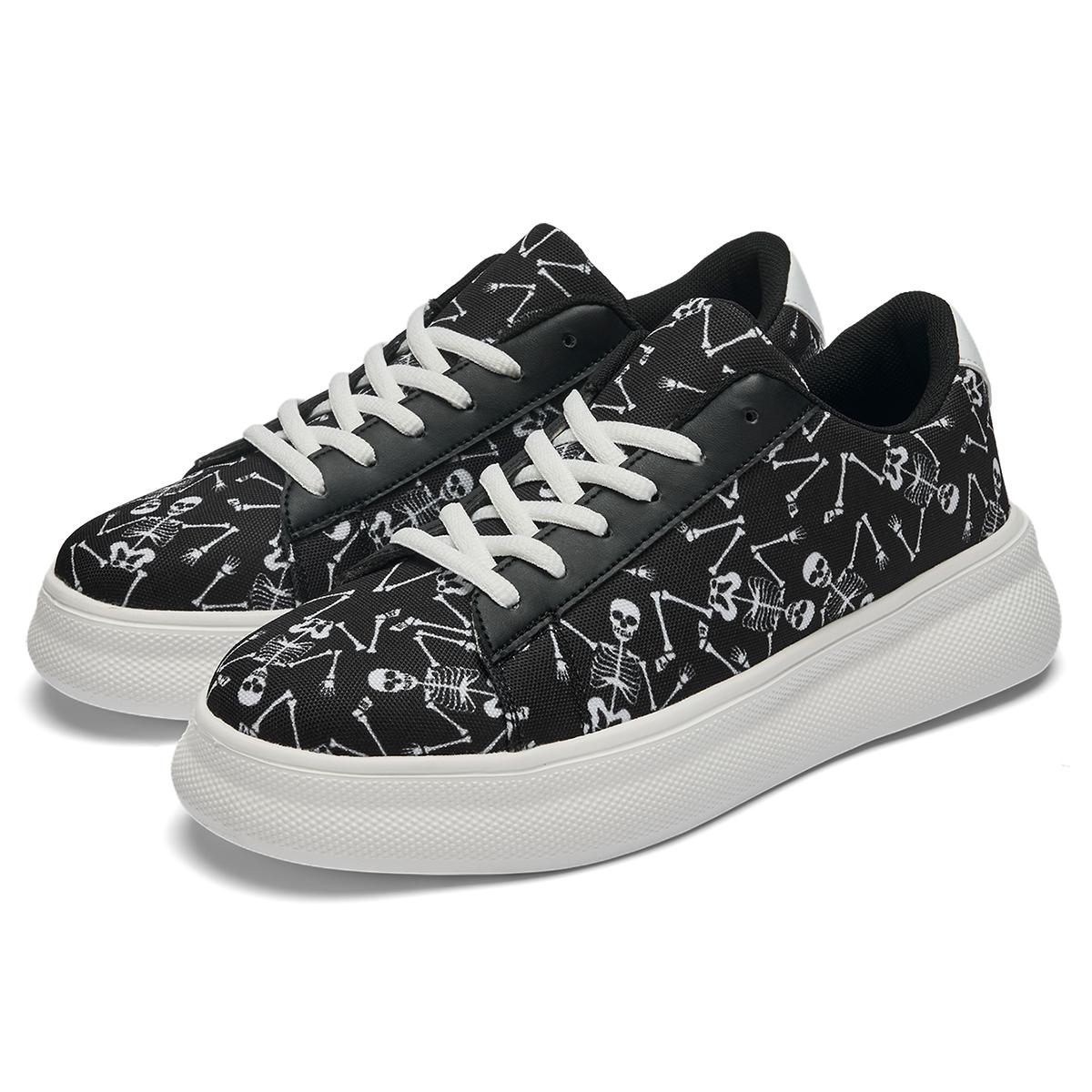 

39~44 Повседневная обувь для мужчин Кроссовки Luxus Human Skeleton Дизайнерские теннисные туфли Masculino на платформе для мальчиков Износостойкие 44 чёрный