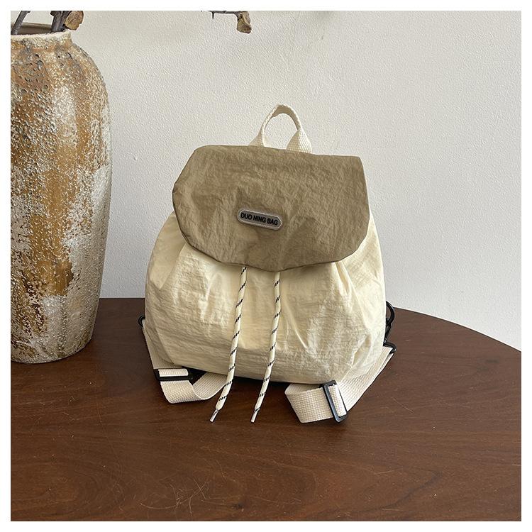 

Fashionable Double-shoulder Backpack, Large Capacity, Lightweight, Casual Style хакі/бежевий