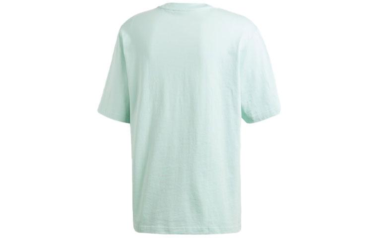 adidas Originals T Shirts Men's Mint Green Crew Neck Moderate Straight Fit DH5839