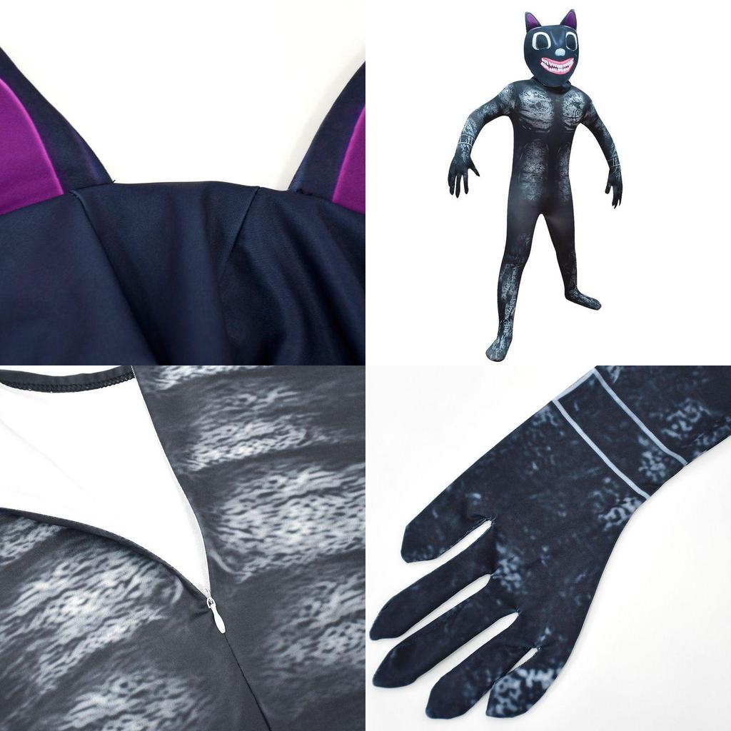 Scary Cartoon Cat Cosplay Costume Suit Perfect For Halloween Party And Theme Activities!