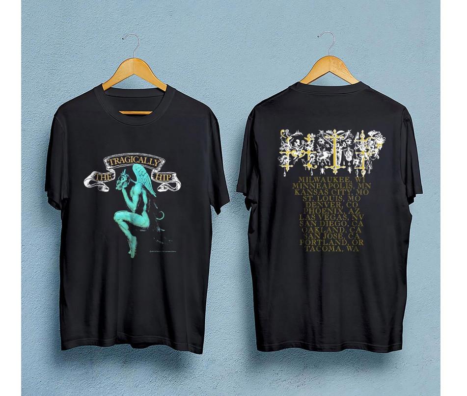 1993 The TRAGICALLY Hip Tour T-Shirt Rock Tee Vintage Rock Canada XXL