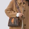 European American Retro Niche Women's Crossbody Handbag - Large Capacity, Printed Square Design