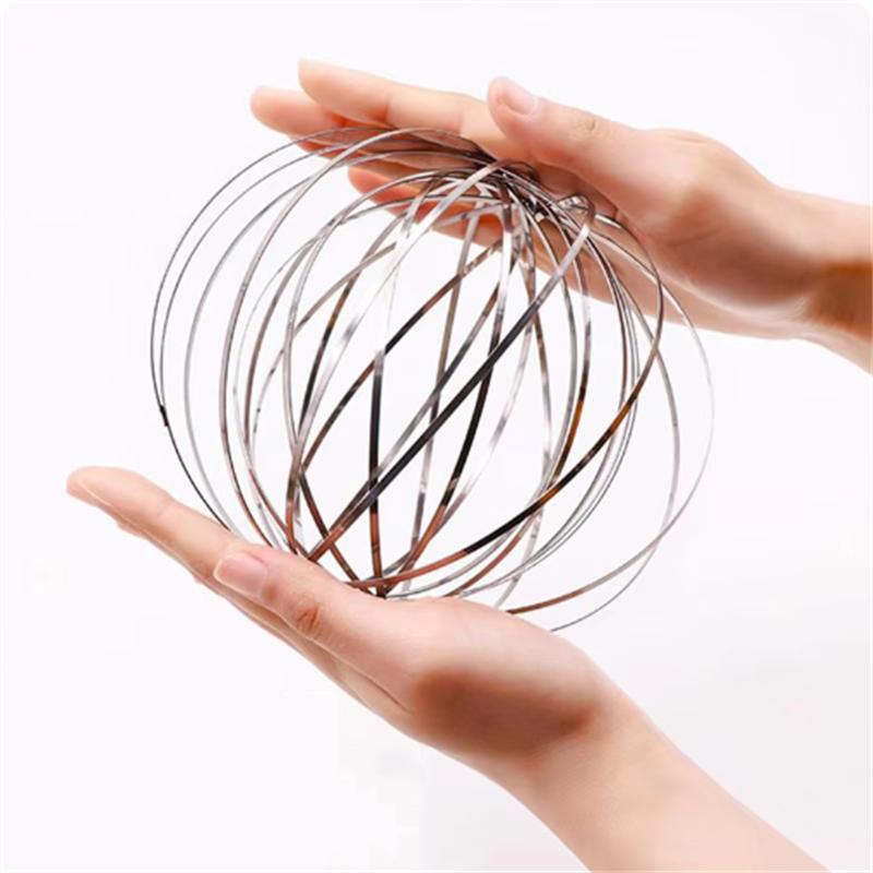 Decompression Magic Bracelet Flow Ring Anti-Stress Kinetic Spring Stainless Steel Children Adult Novelty Stress Relief Toys