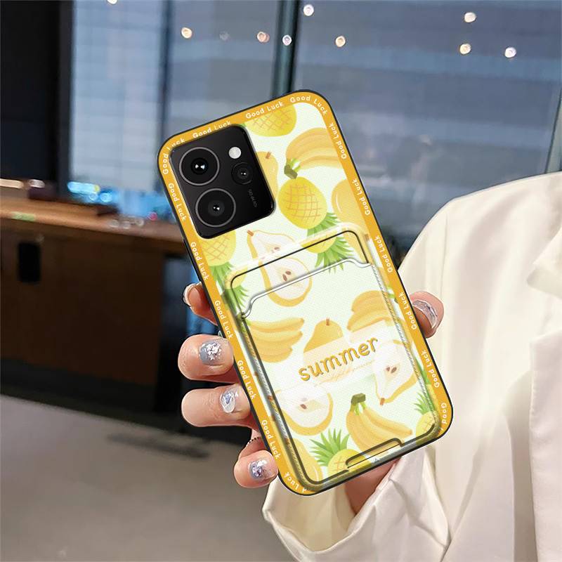 Dirt-resistant Back Cover Phone Case For Nokia HMD Skyline Card Slot Soft Case Cute Protective Cover Waterproof Graffiti