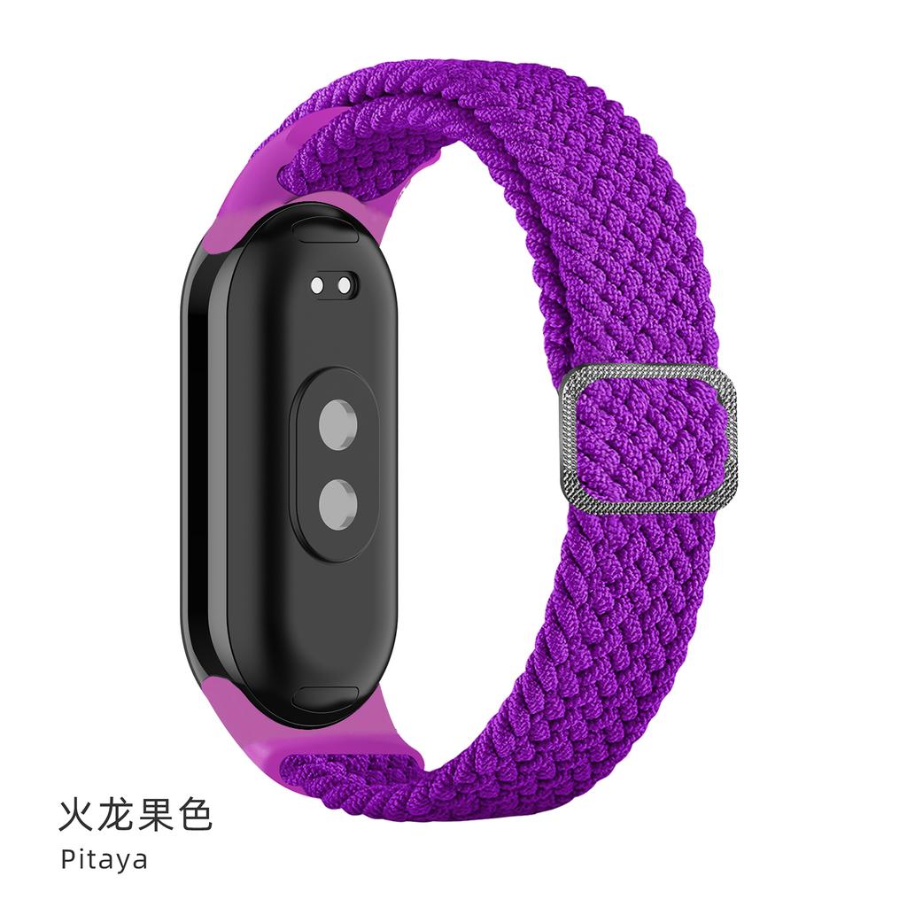 Strap for Xiaomi Mi Band 10 9 8 Elastic Braided Solo Loop Adjustable Buckle Replacement correa bracelet for Miband 4 3 5 6 7