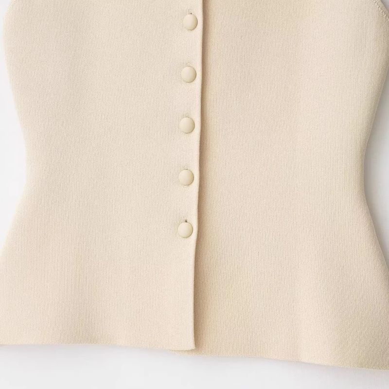 Araltay New Arrival Fashion Style Women's Clothing Fashion All-Match Simple Buttons Knitting Vest Tops 4192157