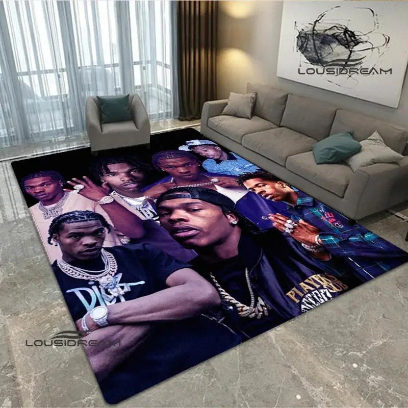 2026 Hip-hop singer Lil Baby carpet Non-slip carpet Yoga mat carpets for living room area rug Door pad anime rug birthday gift