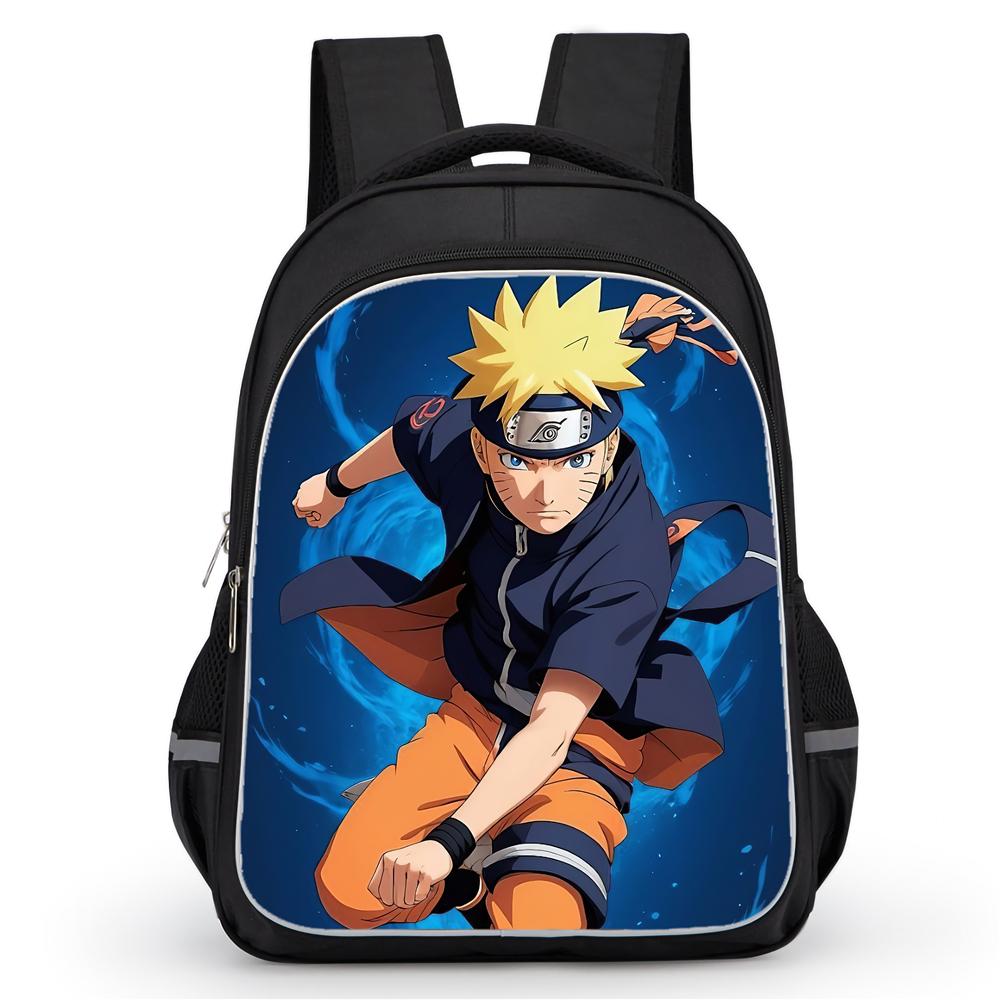NARUTO Anime Youth Mochila Everyday Backpack,With Adjustable Sling Strap & Front Pocket,Lightweight & Durable,for Boys & Girls Age 5-11