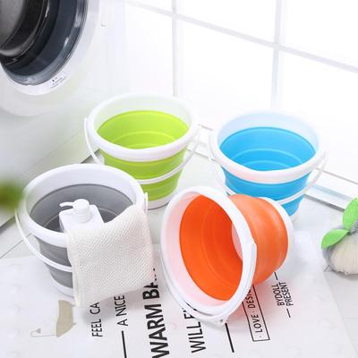 Portable Silicone Foldable Bucket for Fishing, Car Washing & Cleaning
