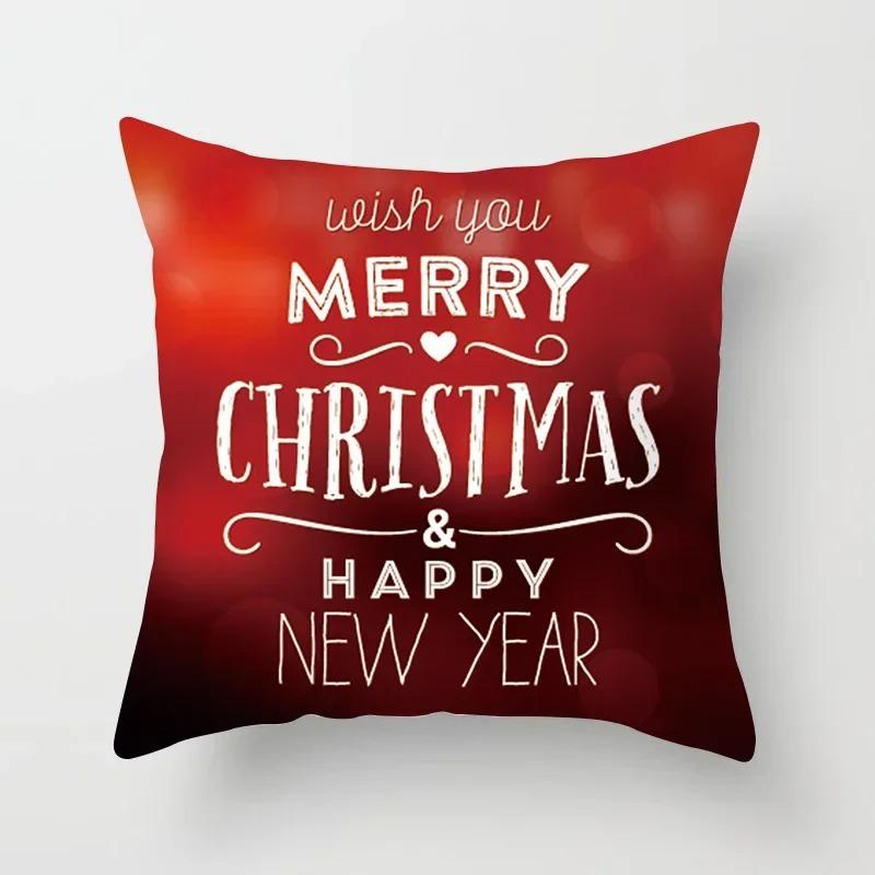Christmas Themed Pillowcases Car Accessories Office Santa Claus Living Room Sofa Home Pillowcases