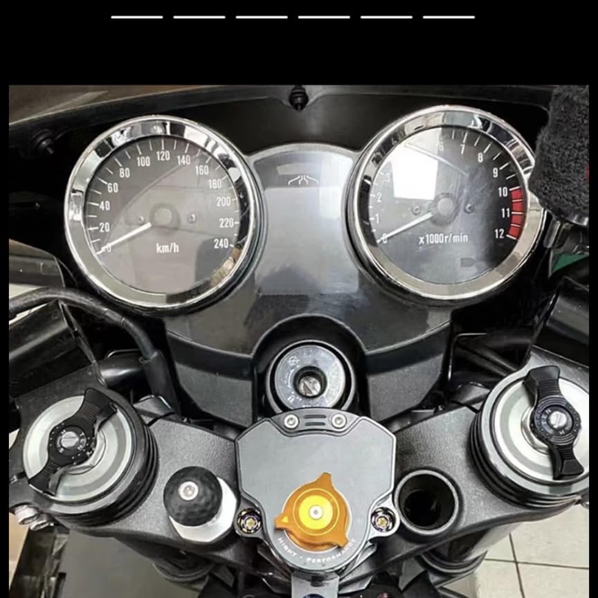 [GOLDFAUST] Z900RS Fork Top Cover Fork Cover Custom Parts Parts Accessories Gold/Black/Silver Dress Up ZR900K/ZR900K Z900RS (Black)